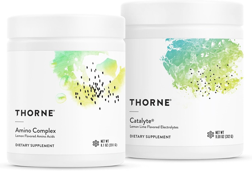 THORNE - Performance Essentials Bundle - Amino Complex Lemon & Catalyte Lemon Lime - 30 Servings