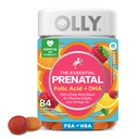 OLLY エッセンシャル プレナタル ガミー マルチビタミン, 葉酸, ビタミン D, オメガ 3 DHA, 健康な成長と脳開発をサポート, シトラスベリー - 84 カウント