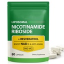NADの補足、900mg - LiposomalのニコチンアミドのRiboside NAD+ Resveratrol サポート 筋肉、頭脳、細胞エネルギー - 男性と女性のためのNMNの補足の代わり、80のカプセル(1のパッケージ)