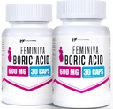健康ファレ・フェミニバ・ホウ酸の坐剤 | 2-パック | 30 腟の坐剤 各 | 600mg | 100% 純粋 | アメリカ製