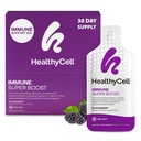 Healthycellの免疫の極度のブーストの毎日の液体の補足-Echinacea、Elderberry、ビタミンC、ビタミンD、カルシウム及び亜鉛- 30のゲルのパックが付いている大人のための免疫サポート補足
