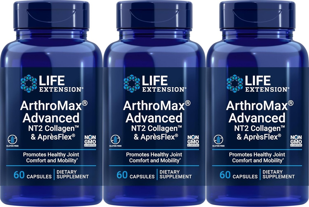 ライフエクステンションArthroMaxはNT2コラージュ&エッセンブリ、60カプセル(パッケージ3)