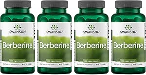 Swanson Berberineの補足- 400のmg各、60のカプセル-全体的なウェルネス サポート(4のパック)が付いているBerberine HCl