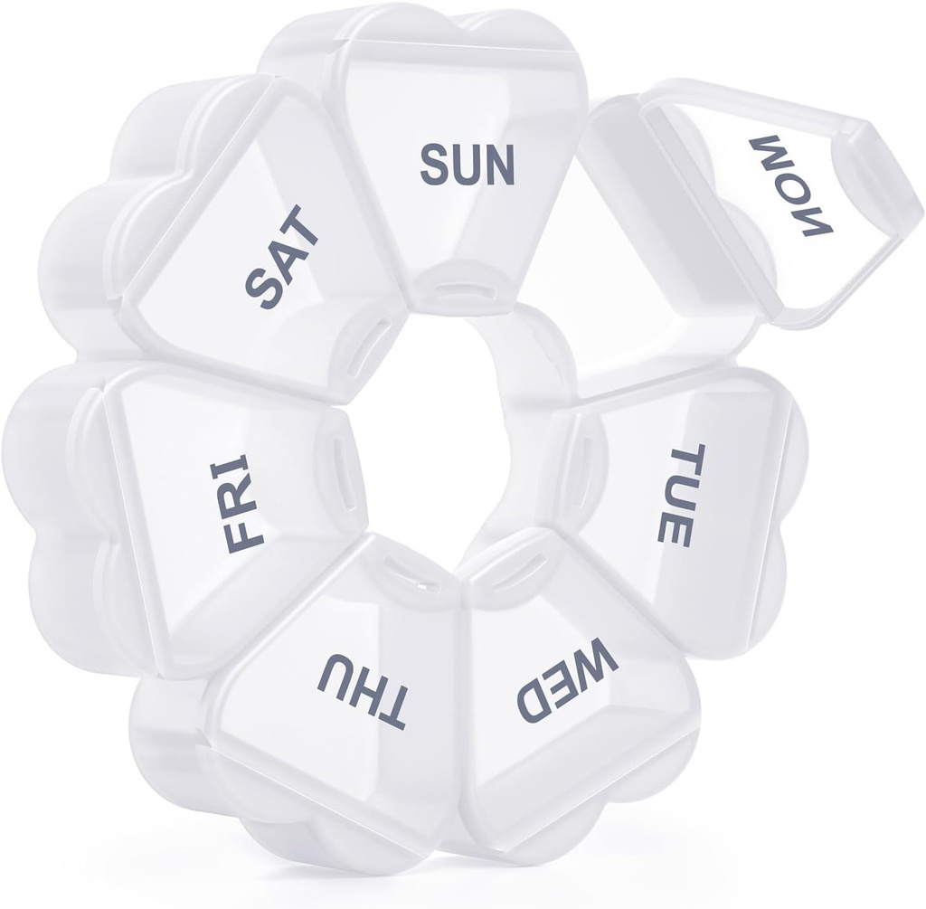 大型週刊ピルオーガナイザー、ピルボックス7日、KAPENS毎日のビタミンケース大容量コンパートメント、魚油薬のサプリメント、白のためのピル容器