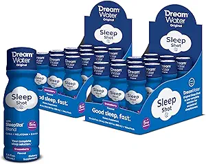 夢の水自然な睡眠の援助、GABA、MelatonIN、5-HTP、2.5oz ショット、スヌーズベリー、24カウント経済価値パック