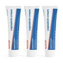 Rugby Capsaicin 0.025% Cream for Penetrating Pain Relief - 2.1 Oz (60g) (3 Pack)