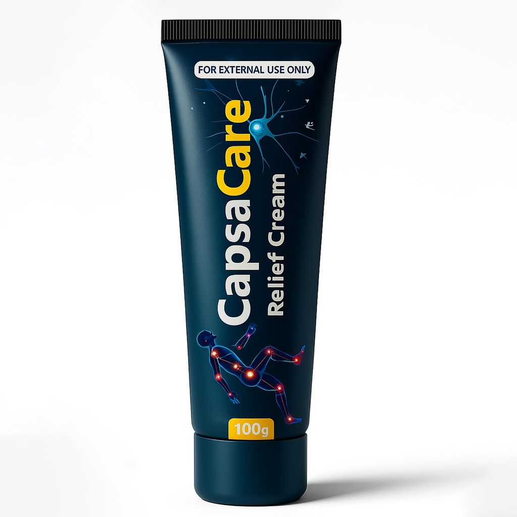 CapsaCare Neuropathy Relief Cream - with Capsaicin & Arnica, Menthol for Muscle & Joint Comfort, Fast Absorbing Formula for Feet, Hands, Legs, and Waist (1Pc)