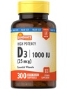 サンダンスビタミンD3 1000 IU | 300 Softgels | 高効力 | エッセンシャルビタミンフォーミュラ | 非GMOとグルテンフリーサプリメント