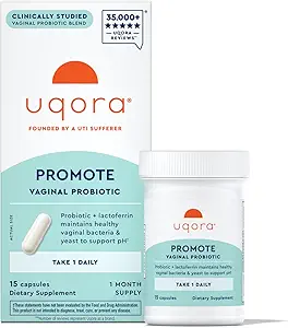 Uqoraは-サポート腟の健康* - Lactoferrin、LactobacillusのAcdophilus及びLacticaseibacillus Rhamnosusの女性のProbiotics -腟のプロバイオティクス-グルテンフリー- 15のカプセル
