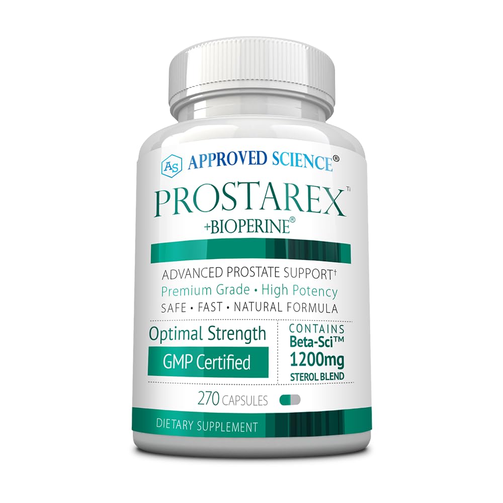 承認された科学 Prostarex - 前立腺の補足 - Palmetto の 1200mg ベータ シトステロール、Bioperine - 270 のカプセル - 3 か月の供給を見て下さい