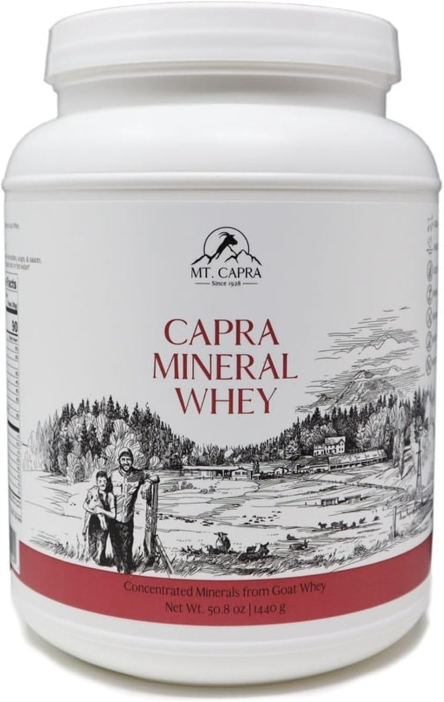 Mt. Capra Mineral Whey | 全食品・バイオ・アベイラブル・ミネラル・電解質パウダーサプリメント ゴット・ミルク・ウィー、カリウムの豊富、アルカリ化 | 56 サービング - 50.8 oz