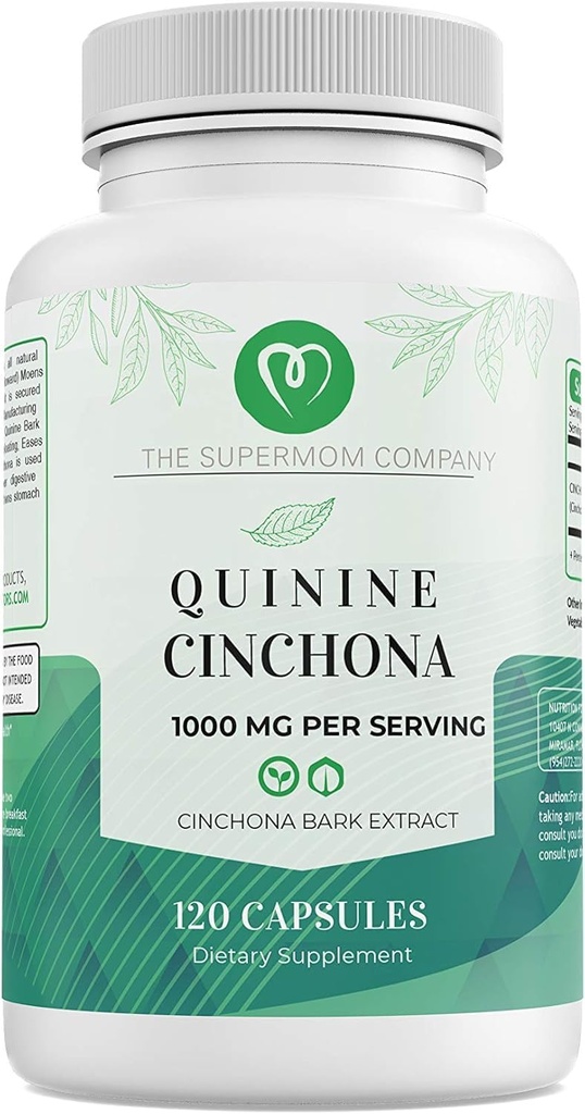 QuinineのCinchonaの樹皮のエキス1000のmg – 筋肉のための草の補足及び足の湿気がある救助、消化器サポート及び免疫の健康– 120のカプセル、非GMO、米国で作られる