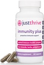 Just Thrive Immunity Plus - Vegan Gut Health and Immune Support Supplement for Kids and Adults, 60 Capsules