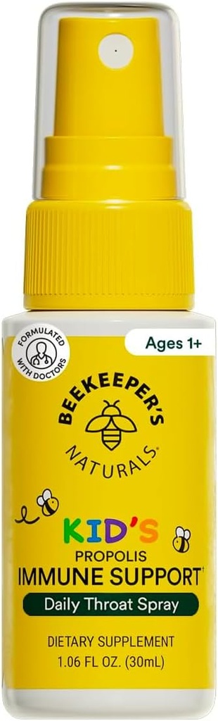 キッズプロポリススロートスプレー - 自然免疫サポート&ソア脅威救済 - BEEKEEPER'S NATURALS - 抗酸化剤とグルテンフリーを持っています(1.06オンス)パック1(子供)