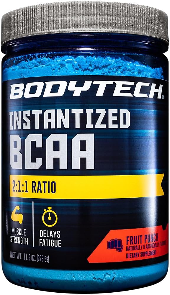 BODYTECH BCAA (磨かれた鎖のアミノ酸)のフルーツ パンチ-最適2:1の比率-サポート筋肉回復及び耐久性(11.5のOunceの粉)