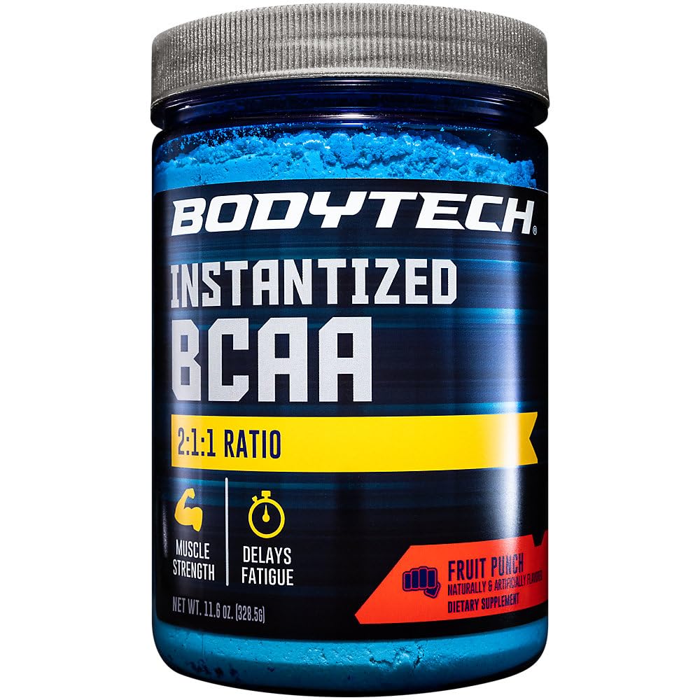 BodyTech BCAAの粉-最適2:1の比率-サポート筋肉回復、強さ及び耐久性-フルーツ パンチ(11.5のoz)