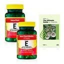 春の谷のビタミンEの心の健康の食事療法の補足のSoftgels、180のmg (400 IU)、200の計算、2パック+排他的なVitaMaxのビタミン ガイド(3項目)