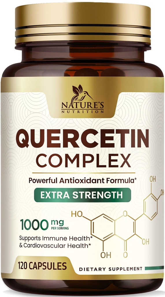 Quercetinの補足1000mg - 免疫、細胞、呼吸器及び季節変化のための自然な、植物ベースのサポート - Sophora Japonicaからの余分強さのケルセチンのDihydrate - 120 Veggieのカプセル