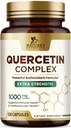Quercetinの補足1000mg - 免疫、細胞、呼吸器及び季節変化のための自然な、植物ベースのサポート - Sophora Japonicaからの余分強さのケルセチンのDihydrate - 120 Veggieのカプセル