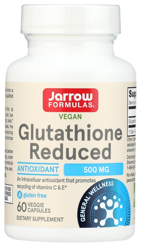 Jarrow Formulas Reduced Glutathione, 60 CT