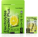 PowderVitamin 電解質パウダープラス、ケト、レモネード、砂糖フリー、ピンクヒマラヤ塩、1000mg カリウム、120mg カルシウム、120mg マグネシウム、非GMO、ゼロカロリー、(16 Hydration Packets)