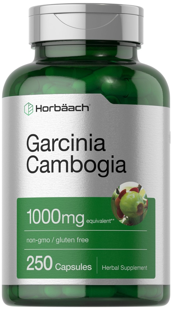 ホアバッハ Garcinia Cambogia Extract Pills | 1000mg | 250カプセル | ハーブエキスサプリメント | 非GMO、グルテンフリー
