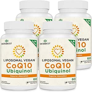 1000mg Liposomal CoQ10 Ubiquinol、240のビーガンSoftgels、高い吸収のUbiquinol CoQ10の補足、中心機能及びエネルギー生産のためのCoenzyme Q10の活動的な酸化防止の形態