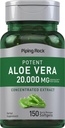 ピッピングロックアロエベラカプセル20000mg | 150 Softgels | 濃縮エキスサプリメント | 非GMO、グルテンフリー