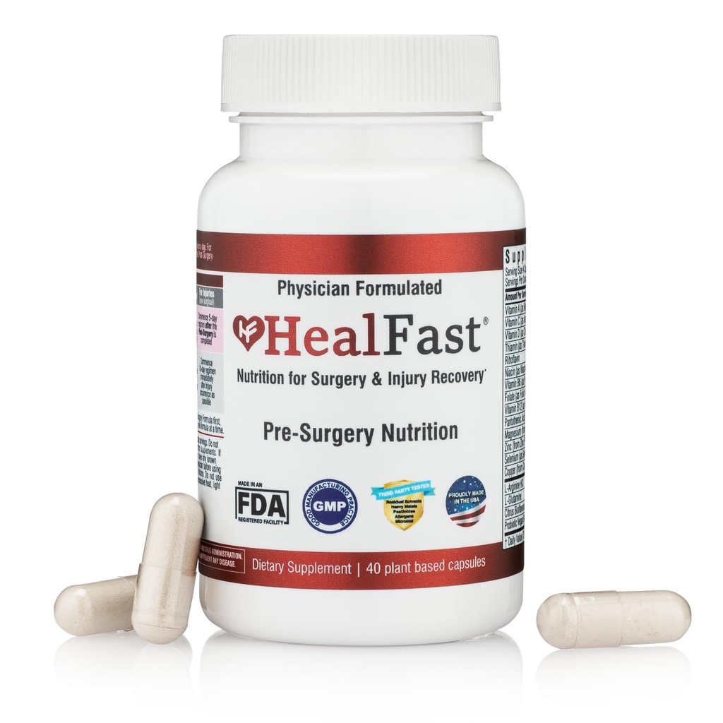 HealFastの外科及び傷害の回復補足(前Op):傷、脂肪吸引術、Tummy TuckおよびBBLのポストの外科の供給のためのケルセチン、Probioticsの補足