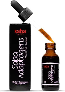 Saba Adaptogens - 超集中 - Eleuthero、ジンジャー、Rhodiola、Ginseng、マッシュルーム、Ginko、Acai - サポート免疫応答、気分、精神的パフォーマンスと疲労-30のサービング