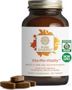 PURE SYNERGY Vita・Min・Vitality | 男性用天然マルチビタミン | オーガニック食品を使用した男性の毎日のマルチビタミン | エネルギー・ストレス・免疫サポート(60錠)