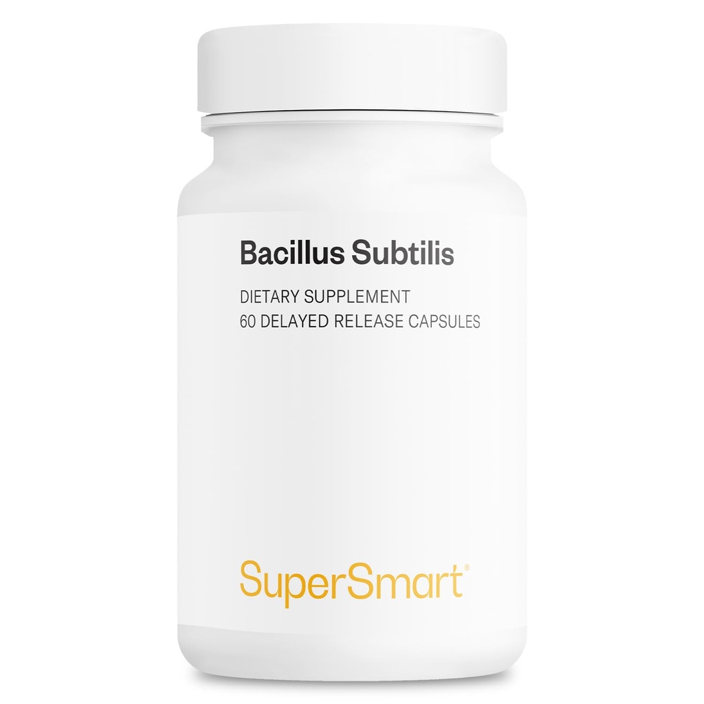 Supersmart - Bacillus Subtilis 3 Billion CFU per Day (高い効力) - スポアプロバイオティックサプリメント | 非GMO&グルテンフリー - 60 DRカプセル