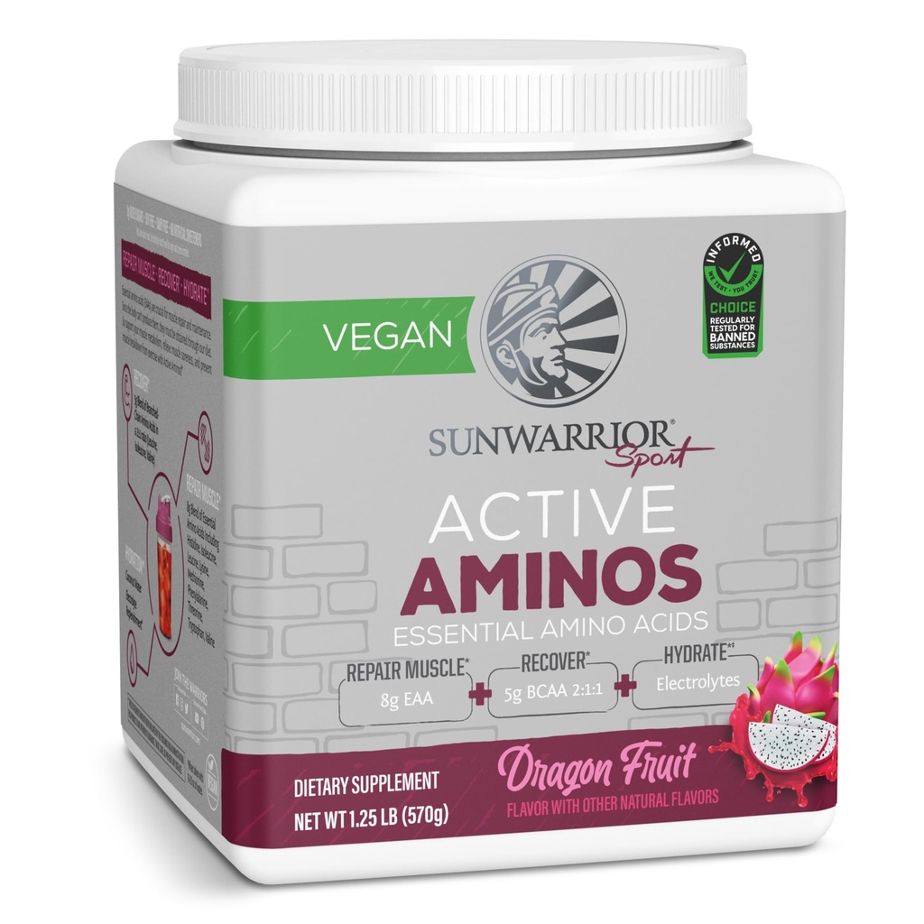 Sunwarrior のアミノ酸のアミノのエネルギー粉の本質的なアミノ酸 EAA | 筋肉修理水和及び回復 | ウェルネスの強さ及び耐久性を促進して下さい | ドラゴンのフルーツの味 | 30 のサービング | 活動的なアミノ