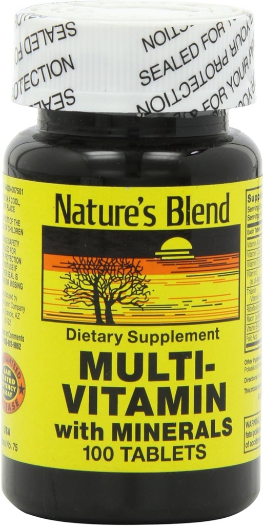 ネイチャーズブレンド NAT B MULTIVITAMIN & MIN TB, 盛り合わせ, 100 カウント
