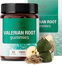 HERBAMAMA Valerian Root Gummies - 1800 mg Valerian Herbs for Relaxation & Calm Support - Vegan, Non-GMO Calming Gummies for Adults - 90 Pectin-Based Apple-Flavored Chews