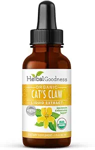 猫の爪エキスジョイントサポート - 関節と筋肉の機能、免疫、心臓サポートのためのハーブサプリメント - グルテンフリーグルテン - 優れた吸収 - 有機液1oz - ハーブのGoodness(1 bttl)