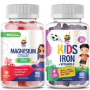 大人のための子供及び大人及びマグネシウムのガミーのためのサニーSAMの鉄のガミー- 500mg - Calmのマグネシウムの咀嚼-気分及び筋肉サポートのためのマグネシウムのクエン酸塩のChewableの補足。 ビタミンCの鉄のビタミン。
