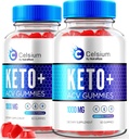 NutraRize(2セルリウムKeto+ACVのパック) Gummies、高度な式1000MGアップルサイダーバインガー、オールナチュラルケト公式、セルリウムの栄養補助食品、レビュー(120グミー)