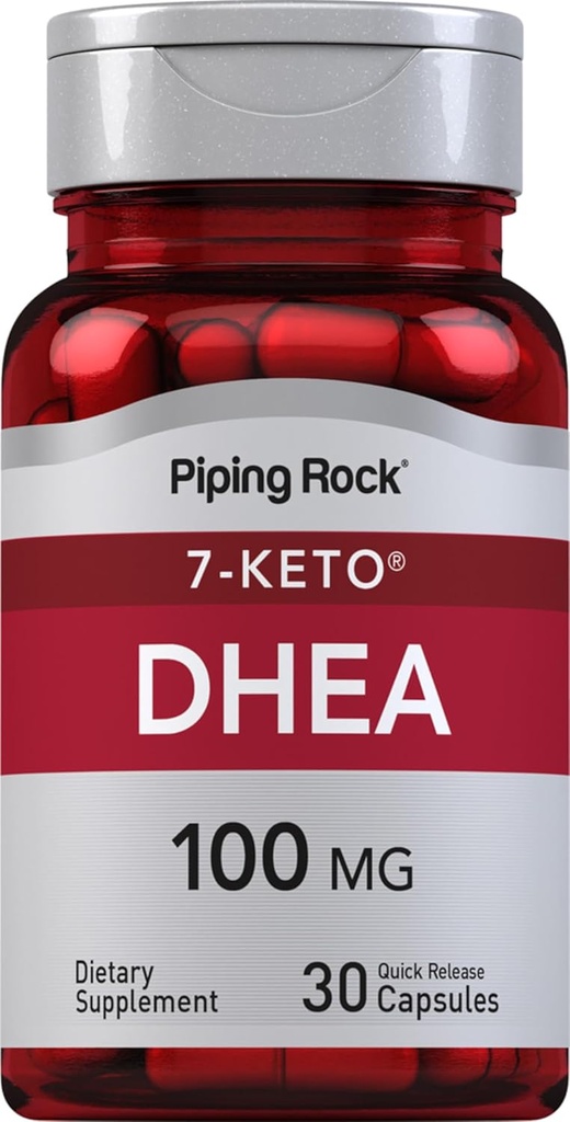 パイピングロック DHEA 女性と男性のためのサプリメント | 100mg | 30カプセル | 7Keto | Dehydroepiandrosterone | 非GMO、グルテンフリー