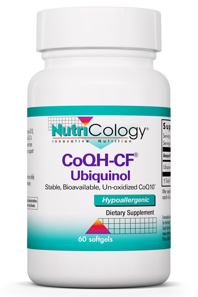 核心CoQH-CF Ubiquinol 100mgの補足-無酸化CoQ10のサポート心血管の健康、免疫システム サポート、馬小屋、Bioavailable、Softgels - 60の計算