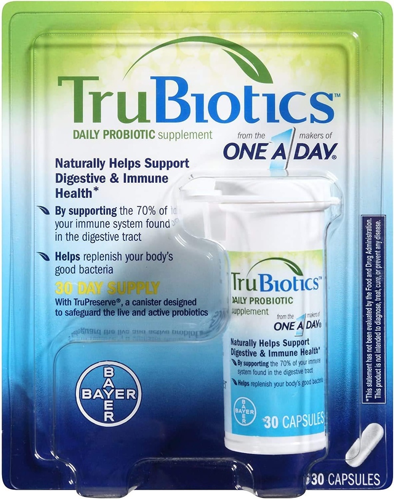 TruBiotics毎日のプロバイオティクス、90カプセル - グルテンフリー、大豆無料消化+免疫健康男性と女性のためのサプリメント