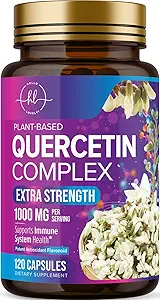 Quercetinの補足1000mg - 免疫、細胞、呼吸器及び季節変化のための自然な、植物ベースのサポート - Sophora Japonicaからの余分強さのケルセチンのDihydrate - 120 Veggieのカプセル