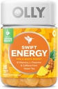 OLLY Swift Energy Gummy、緑茶、ビタミンB、Lテアニン、大人の咀嚼可能なサプリメント、パイナップル、10日の供給 - 30カウント
