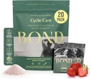 BONDサイクルケア - PMSサポートサプリメント&女性ホルモンバランス - Ashwagandha、L-Tryptophan、マグネシウム、Cramp&気分救済、イチゴドリンクミックス - 20トラベルパック付きコルチゾール減速機
