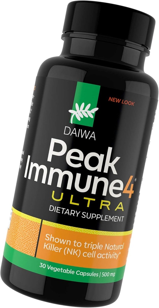 ダイワ PeakImmune4 天然免疫補助食品 RBAC ライス ブランとシイタケのキノコからミセリア抽出物 - 超強度