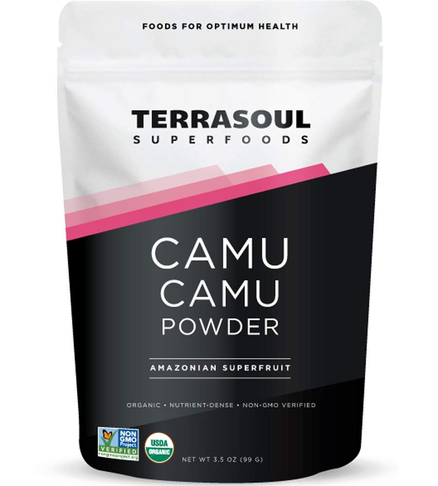 Terrasoul Superfoods Organic Camuパウダー、3.5 Oz、Amazonian Superfruit for Immuneサポート、スムージーブースト、ビタミンC抗酸化剤リッチレシピ