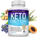 Toplux Keto Detoxの丸薬の高度の清潔になるエキス– 1532 Mgの自然なAcaiのコロンの洗剤の方式、フラッシュの毒素及び人女性、60のカプセル、補足のための余分な無駄