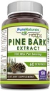 Pure Naturals Pine Bark Extract Supplement | 100 Mg Per Serving | 60 Veggie Capsules | Non-GMO | Gluten Free | Made in USA
