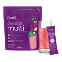 Root'd Prenatal Multivitaminパウダー - 3x電解質、葉酸塩、鉄、D3 for Mom&Baby、7 スーパーフード&プロバイオティクス、砂糖フリービタミン&水分補給  30ビタミンドリンクパケット