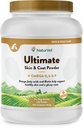 犬と猫のためのNaturVet究極のスキン&コートパウダーペットサプリメント - Omegas 3、6、9、Biotin、ビタミン - 健康な犬のコート、猫の皮膚 - ペットのためのおいしい食べ物のトッパー - 4ポンド。